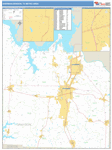 Sherman-Denison Wall Map Basic Style